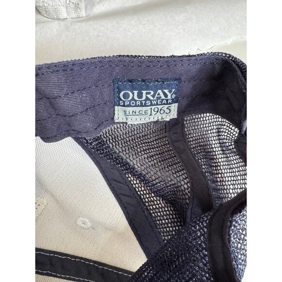 Fisher Beer Trucker Hat by Ouray Sportswear – Red/White/Blue Snapback - Picture 6 of 6